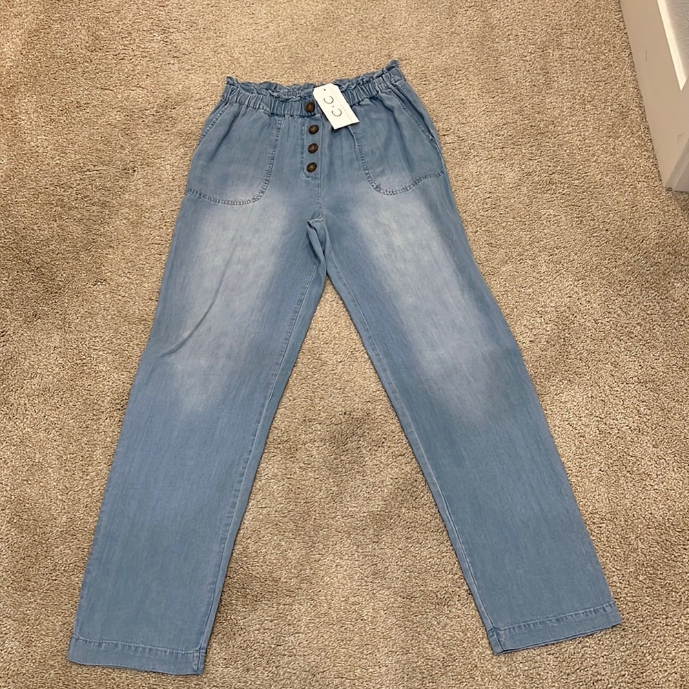 Love Tree rolled up mom jeans